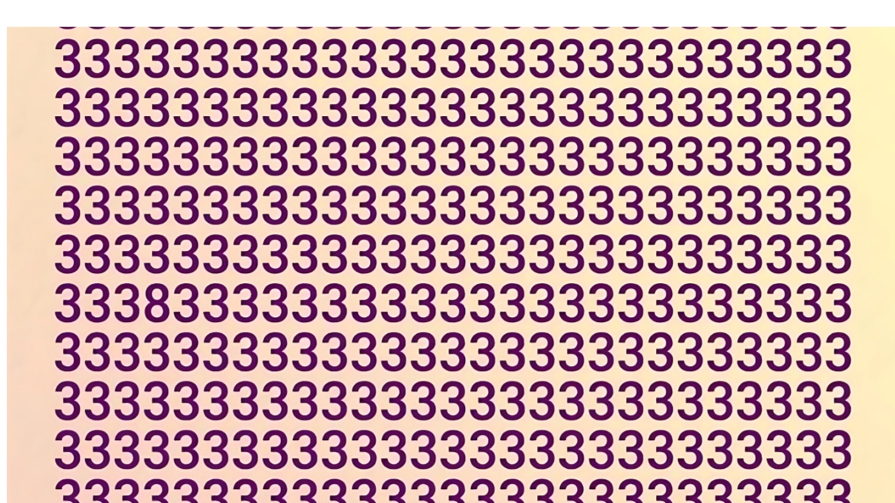 Optical Illusion Hides an 8