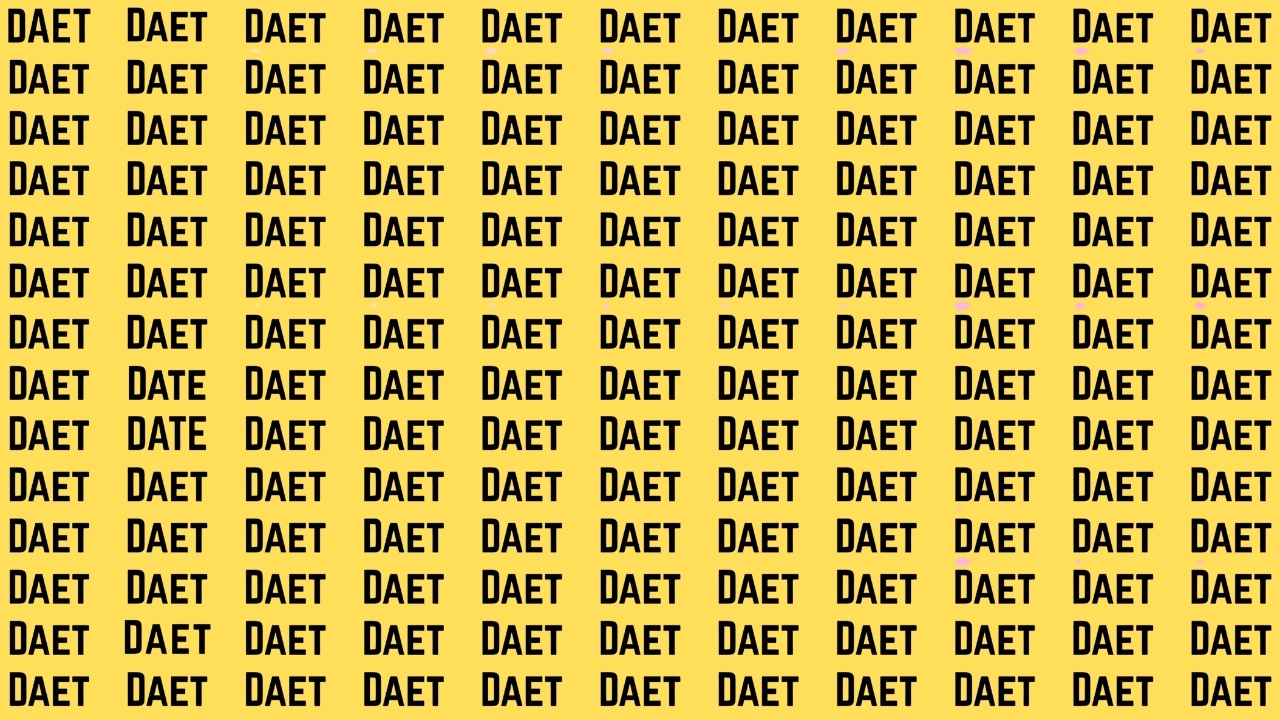Optical Illusion DATE vs DAET